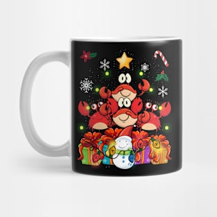 Funny Crab Christmas Tree Cute Decor Gift Xmas Presents Mug